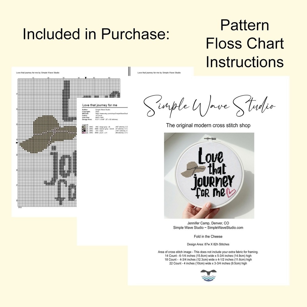 Schitt's Creek - Love that Journey for me Quote - Counted Cross Stitch Pattern - Picture 5 of 5